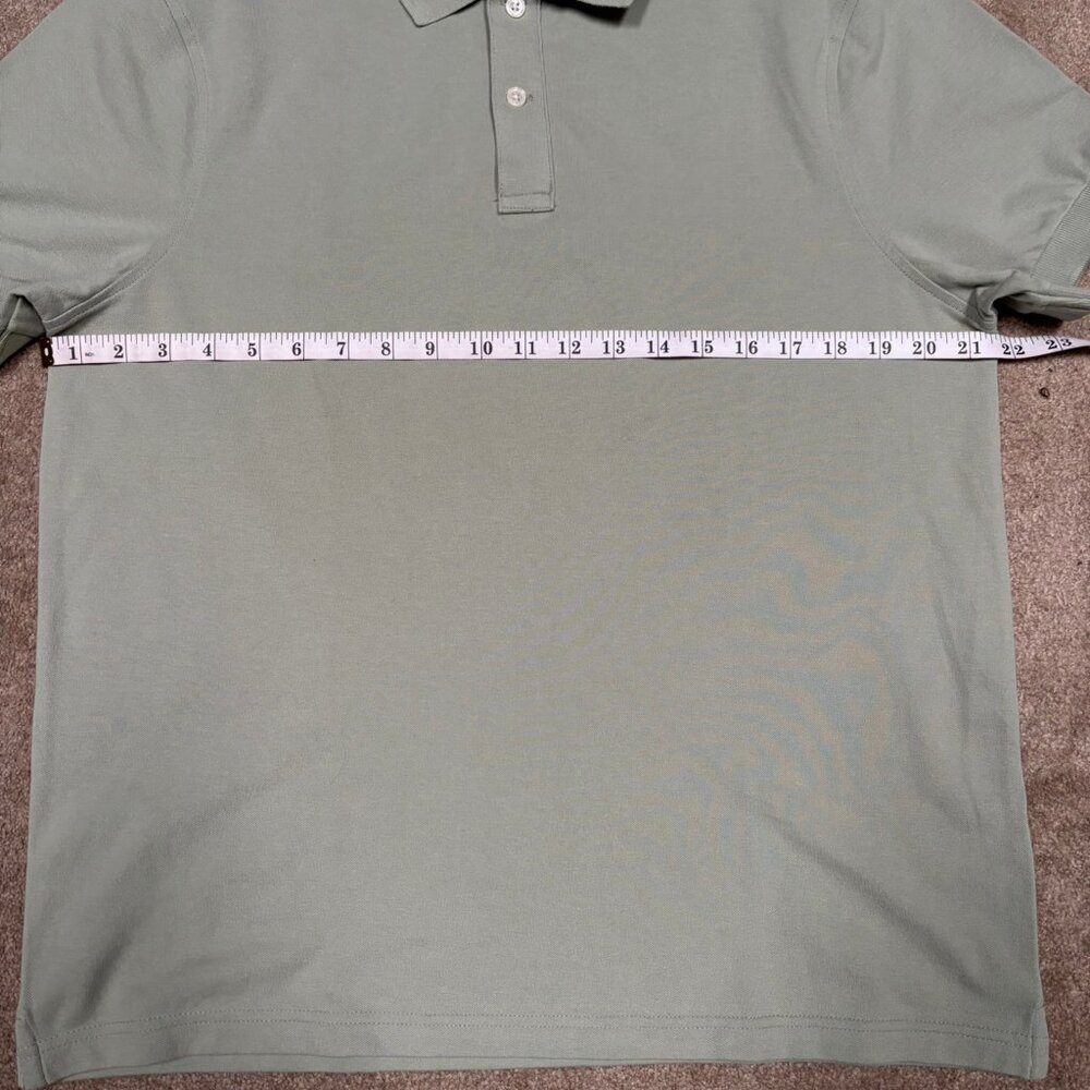 J. Crew Light Olive Green Flex Pique Untcked Short Sleeve Polo Shirt Size Large - Picture 7 of 8